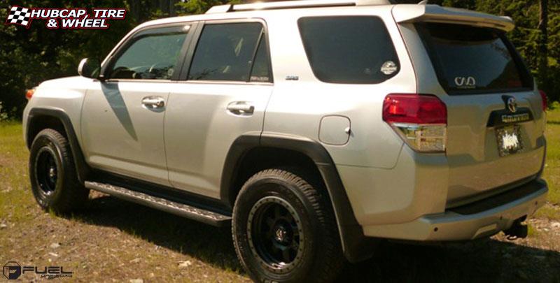 vehicle gallery/toyota 4 runner fuel trophy d551 17X9  Matte Black w/ Anthracite Ring wheels and rims